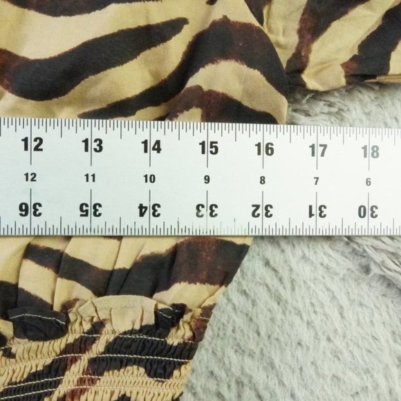 J.Crew Smocked-Waist Cotton Voile Dress in Zebra Stripe Womens Small - Picture 7 of 13